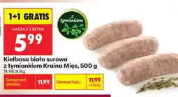 Biedronka Kiełbasa biała surowa z tymiankiem Kraina Mięs oferta