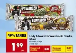 Biedronka Lody edwardzik truskawka i limonka Nordis oferta