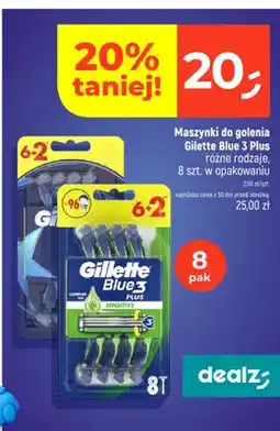 Dealz Maszynki do golenia Gillette Blue 3 Plus Sensitive 8-pak oferta