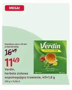 Rossmann Herbata ziołowa wspomagająca trawienie Verdin oferta