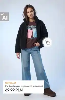 Sinsay Kurtka sherpa z kapturem i kieszeniami oferta