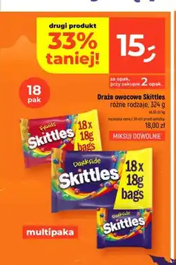 Dealz Draże owocowe Skittles Fruits 18-pak oferta