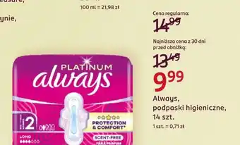 Rossmann Podpaski higieniczne Always oferta