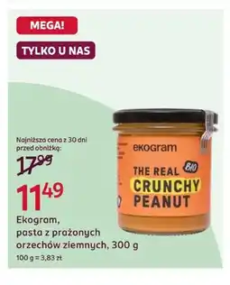 Rossmann Pasta z prażonych orzechów ziemnych Ekogram oferta