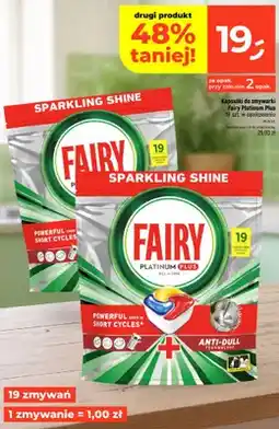 Dealz Kapsułki do zmywarki Fairy Platinum Plus All in One Lemon 19-pak oferta