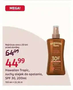 Rossmann Suchy olejek do opalania SPF 30 Hawaiian Tropic oferta