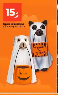 Dealz Figurka halloweenowa pies duch z dynią 16 cm oferta