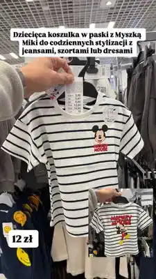 Pepco Koszulka dziecięca w paski Disney Myszka Miki oferta