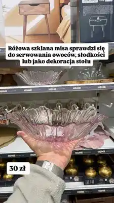 Pepco Różowa szklana misa Home Selected oferta