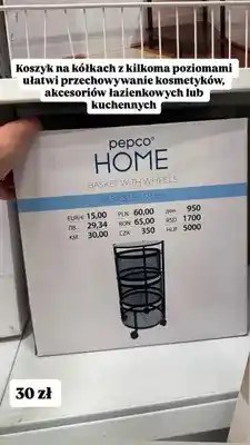 Pepco Koszyk na kółkach Pepco Home oferta