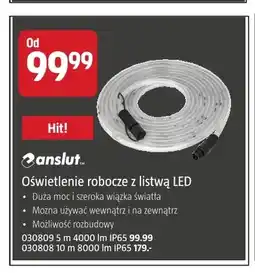 Jula Oświetlenie robocze z listwą LED 5 m 4000lm IP65 Anslut oferta