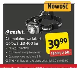 Jula Akumulatorowa latarka czołowa LED 400lm Anslut oferta