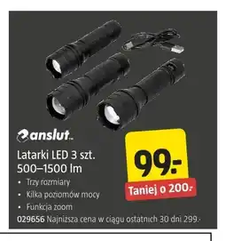Jula Latarki LED 3-pak 500-1500lm Anslut oferta