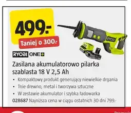 Jula Zasilana akumulatorowo pilarka szablasta Ryobi ONE+ oferta