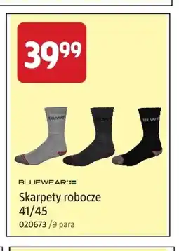 Jula Skarpety robocze 41/45 9-pak Bluewear oferta