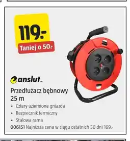 Jula Przedłużacz bębnowy 25 m Anslut oferta
