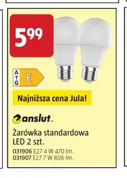 Jula Żarówka standardowa LED 2-pak E27 4W 470lm Anslut oferta
