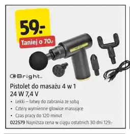 Jula Pistolet do masażu 4 w 1 Bright oferta