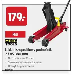 Jula Lekki niskoprofilowy podnośnik 2t 85-380 mm Meec Tools oferta