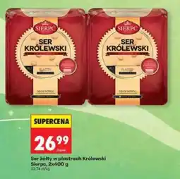 Biedronka Ser żółty w plastrach Królewski Sierpc, 2x400 g oferta