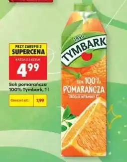 Biedronka Sok pomarańcza 100% Tymbark, 1l oferta