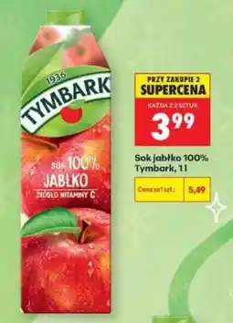 Biedronka Sok jabłko 100% Tymbark 1l oferta