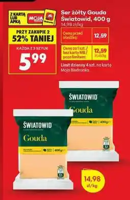 Biedronka Ser żółty Gouda Światowid, 400 g oferta