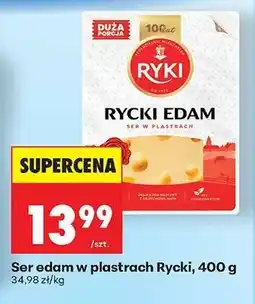 Biedronka Ser edam w plastrach Rycki, 400 g oferta