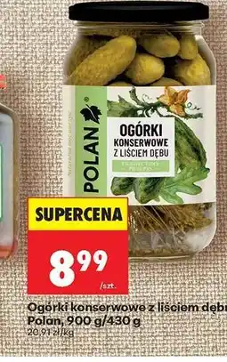 Biedronka Ogórki konserwowe z liściem dębu Polan, 900 g/430 g oferta