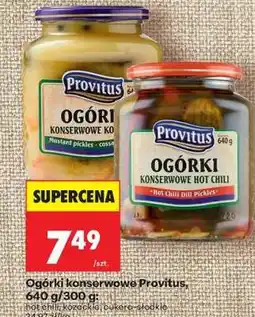 Biedronka Ogórki konserwowe Provitus, 640 g/300 g oferta