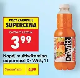Biedronka Napój multiwitamina odporność Dr Witt, 1l oferta