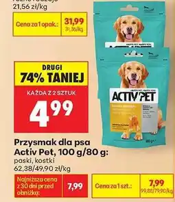 Biedronka Przysmak dla psa Activ Pet, 100 g/80 g oferta