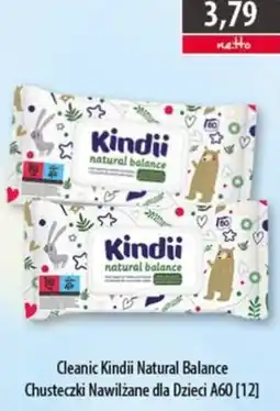 DUO-TES Cleanic Kindii Natural Balance Chusteczki Nawilżane dla Dzieci A60 [12] oferta