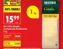 Biedronka Ser żółty Gouda w plastrach Światowid oferta