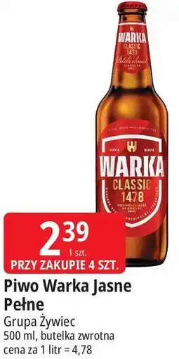 E.Leclerc Piwo Warka Jasne Pełne Grupa Żywiec oferta