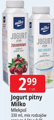 E.Leclerc Jogurt pitny Milko Mlekpol oferta
