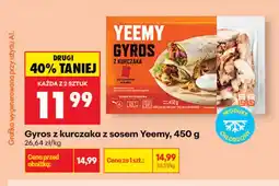 Biedronka Gyros z kurczaka ze sosem Yeemy oferta