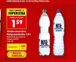 Biedronka Woda mineralna niegazowana Nałęczowianka oferta