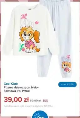 Smyk Piżama dziewczęca biało-fioletowa Psi Patrol Cool Club oferta