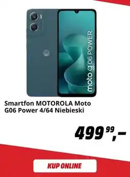 Media Markt Smartfon Motorola Moto G06 Power 4/64 niebieski oferta