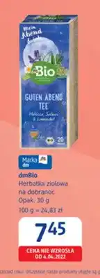 dm drogerie markt Herbatka ziołowa na dobranoc dmBio oferta