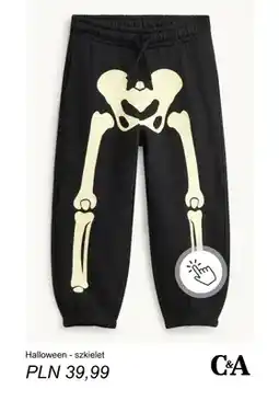 C&A Spodnie dresowe Halloween - szkielet C & A oferta