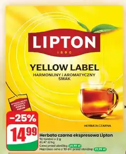 Dino Herbata czarna ekspresowa Lipton Yellow Label oferta