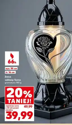 Kaufland Znicz szklany Serce oferta