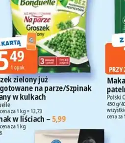 E.Leclerc Groszek zielony już gotowany na parze/Szpinak w kulkach oferta