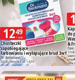 E.Leclerc Chusteczki zapobiegające farbowaniu i wyłapujące brud 3w1 Dr. Beckmann oferta