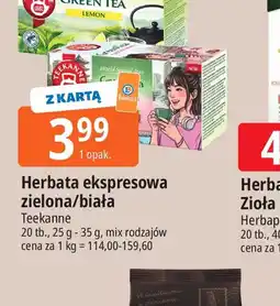 E.Leclerc Herbata ekspresowa zielona/biała Teekanne oferta