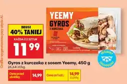 Biedronka Gyros z kurczaka z sosem Yeemy 450 g oferta