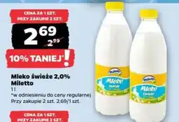 Netto Mleko świeże 2,0% Miletto oferta