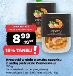 Netto Krewetki w oleju o smaku czosnku z natką pietruszki Connoisseur oferta
